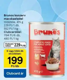 Tesco Brunos konzerv macskaeledel ajánlat