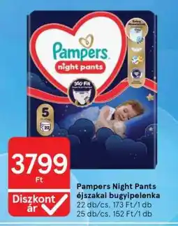 Tesco Pampers Night Pants Éjszakai bugyipelenka ajánlat