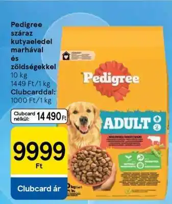 Tesco Pedigree száraz kutyaeledel marhával és zöldségekkel ajánlat