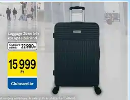 Tesco Luggage Zone kék közepes bőrönd ajánlat