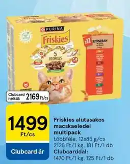 Tesco Friskies alutasakos macskaeledel multipack ajánlat