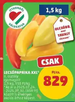 PENNY Lecsópaprika XXL ajánlat
