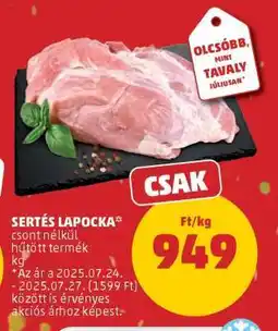 PENNY Sertés Lapocka ajánlat