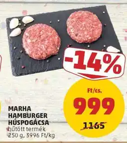 PENNY Marha Hamburger Húspogácsa ajánlat