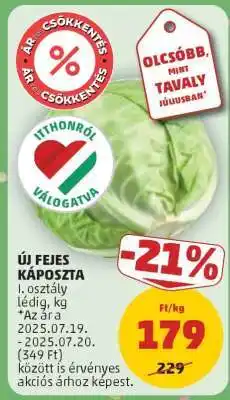 PENNY Új fejes káposzta ajánlat