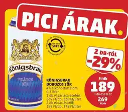 PENNY Königsbrau Dobozos Sör ajánlat