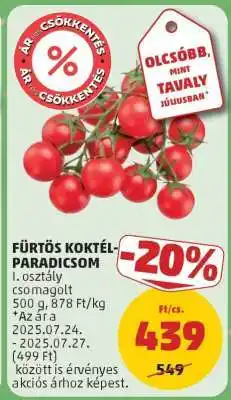 PENNY Fürtös koktélparadicsom ajánlat