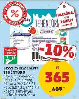 PENNY Sissy Zsírszegény Tehéntúró ajánlat