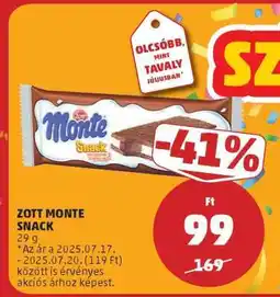 PENNY ZOTT Monte snack ajánlat