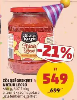 PENNY Zöldségeskert Natúr Lecsó ajánlat