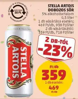 PENNY Stella Artois dobozos sör ajánlat
