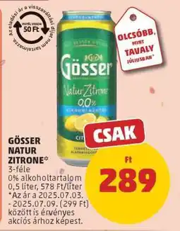 PENNY GÖSSER Natur Zitrone ajánlat