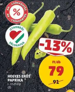 PENNY Hegyes erős paprika ajánlat