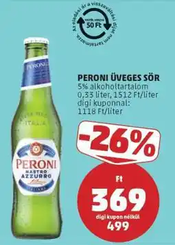 PENNY Peroni Üveges Sör ajánlat