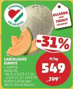 PENNY Cantaloupe dinnye ajánlat