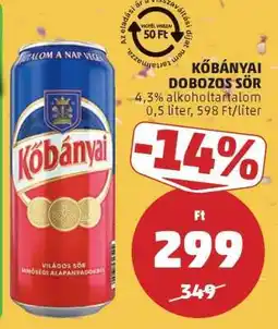 PENNY Kőbányai Dobozos Sör ajánlat