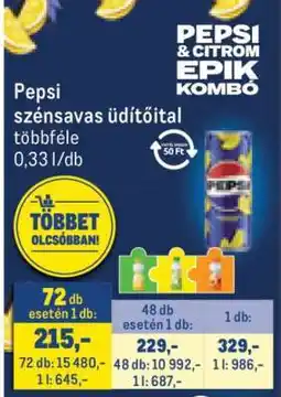Metro Pepsi & Citrom Epik Kombó ajánlat