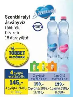 Metro SZENTKIRÁLYI Ásványvíz ajánlat