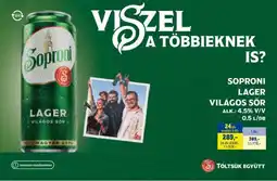 Metro Soproni Lager világos sör ajánlat