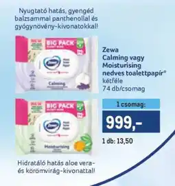 Metro Zewa Calming vagy Moisturising nedves toalettpapír ajánlat