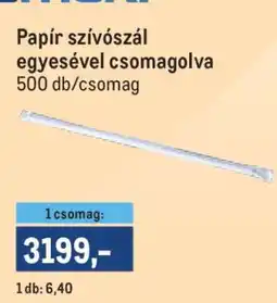 Metro Papír szívószál egyesével csomagolva ajánlat