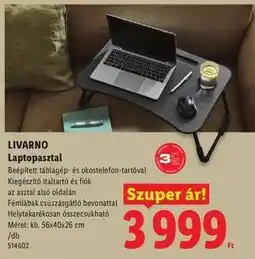 Lidl Livarno Laptopasztal ajánlat
