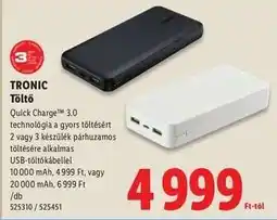 Lidl TRONIC Töltő ajánlat