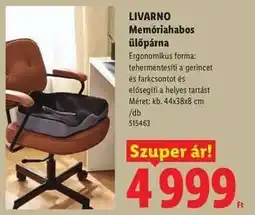 Lidl LIVARNO Memóriahabos ülőpárna ajánlat