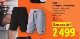 Lidl CRIVIT Férfi sport rövidnadrág ajánlat
