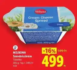 Lidl MILBONA Szendvicskrém ajánlat