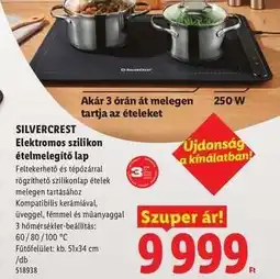 Lidl SILVERCREST Elektromos szilikon ételmelegítő lap ajánlat