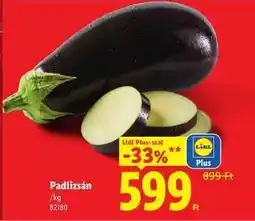 Lidl Padlizsán ajánlat
