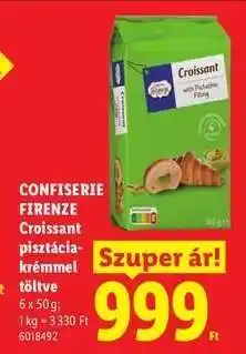 Lidl Confiserie Firenze Croissant pisztáciakrémmel töltve ajánlat