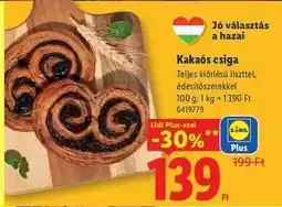 Lidl Kakaós csiga ajánlat