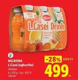 Lidl MILBONA L.Casei joghurtital ajánlat