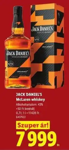 Lidl Jack Daniel’s McLaren whiskey ajánlat