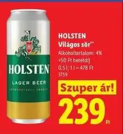 Lidl HOLSTEN ajánlat