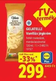 Lidl GELATELLI Vaníliás jégkrém ajánlat
