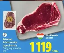 Lidl Szárazon érlelt csontos lapos hátszín ajánlat