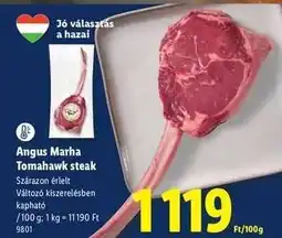 Lidl Angus Marha Tomahawk steak ajánlat