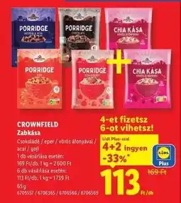 Lidl Crownfield Zabkása ajánlat