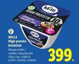 Lidl Milli High Protein krémtúró ajánlat