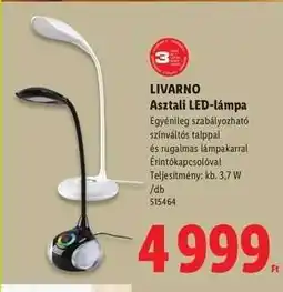 Lidl Livarno Asztali LED-lámpa ajánlat