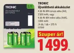 Lidl TRONIC Újratölthető akkukészlet ajánlat