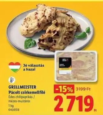 Lidl GRILLMEISTER Pácolt csirkemellfilé ajánlat