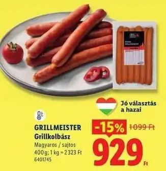 Lidl GRILLMEISTER Grillkolbász ajánlat