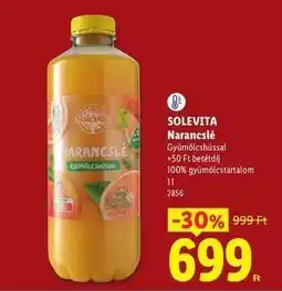 Lidl SOLEVITA Narancslé ajánlat