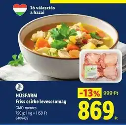 Lidl HÚSFARM Friss csirke-levescsomag ajánlat