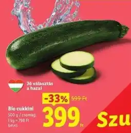 Lidl Bio cukkini ajánlat
