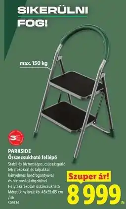 Lidl PARKSIDE Összecsukható fellépő ajánlat
